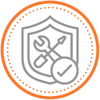 Warranty shield badge