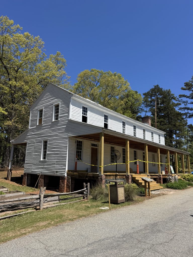 A late 1800's structure with no skirting wall between the piers in the upstate of SC
